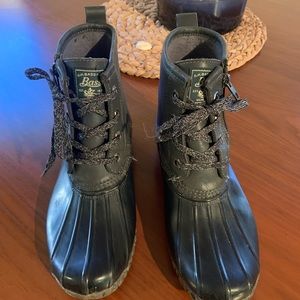 Bass womens rain boots black